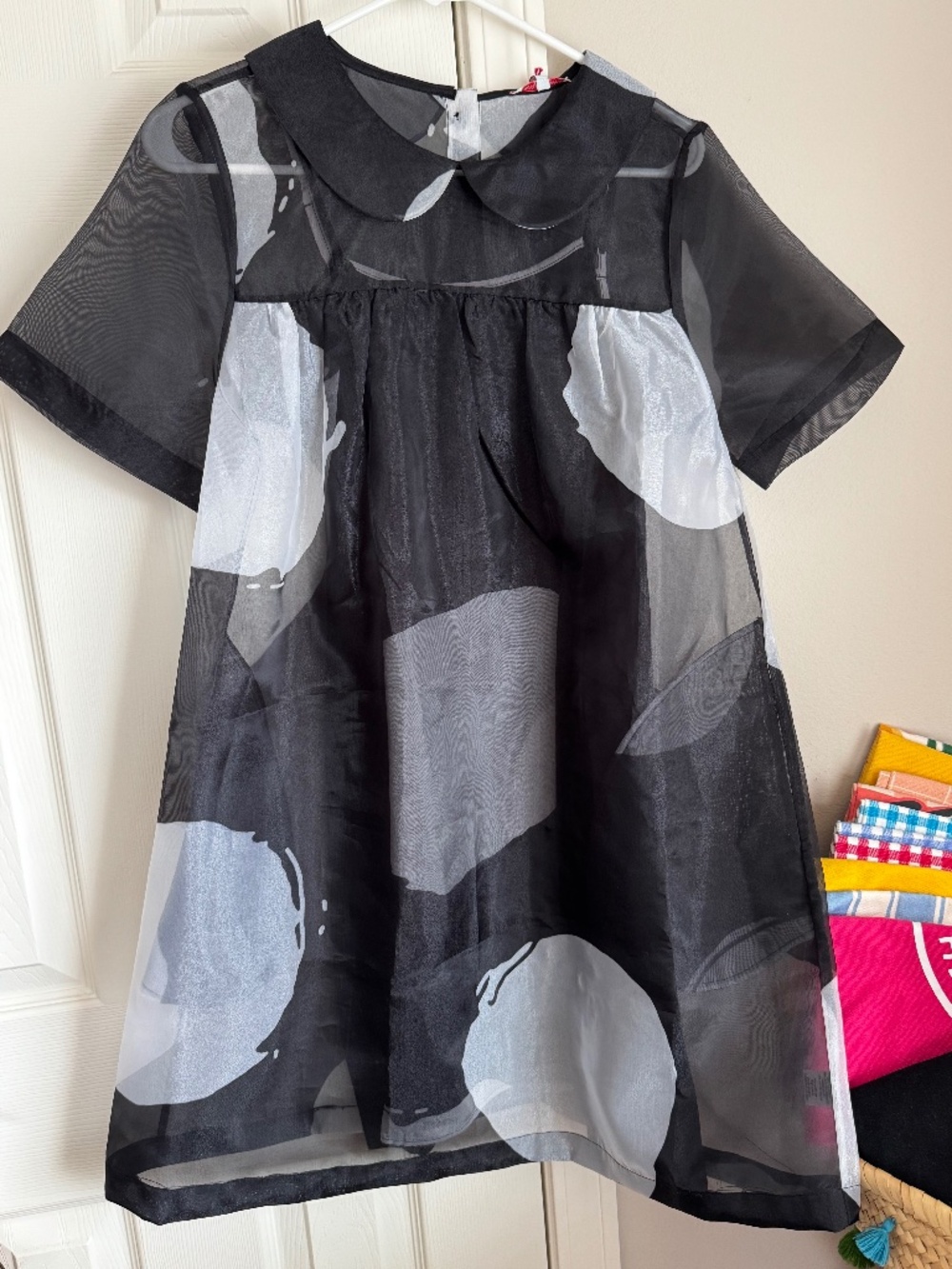 NWT, FRANCES VALENTINE, DARLA BABYDOLL DRESS IN CRUELLA DOT